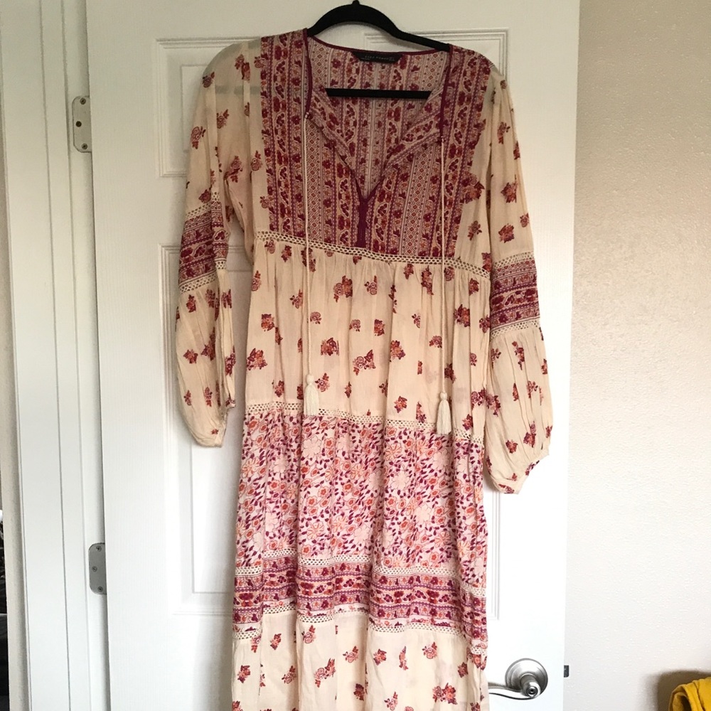 Zara peasant maxi dress